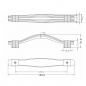 Preview: Möbelgriff CLIFF BA 128 mm Edelstahloptik matt dunkel JUNKER Design