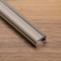 Preview: LED Profil-11 Edelstahloptik 2m Klar für LED Streifen