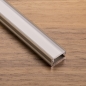 Preview: LED Profil-11 Edelstahloptik 2m Opal für LED Streifen
