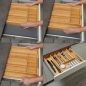 Preview: ORGA-BOX® UNIVERSAL Bambus Besteckeinsätze ausziehbar 400 - 600 mm Schubladen