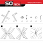 Preview: Tischgestell SPIDER Höhe 430 oder 710 mm belastbar bis 500 kg