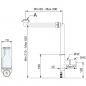 Preview: Raumspar-Siphon mit Revisionsöffnung, 32 - 40 mm, weiß, Ablaufgarnitur für Küche und Bad