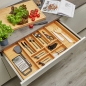 Preview: ORGA-BOX 3 BAMBUS Besteckeinsatz Tiefe 473 mm für Nobilia Küchen ab 2012