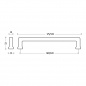 Preview: Möbelgriff FINN BA 160 mm Giacometti Texture - Altsilberoptik