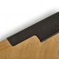 Preview: Griffleiste SLIM Into 160 - 420 mm schwarz eloxiert gebürstet