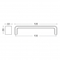 Preview: Möbelgriff MANTE BA 128 mm Edelstahloptik matt JUNKER Design