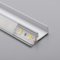 Preview: LED Profil-45B für 16 mm Plattenstärke mit Nut für Furnierkante 2 m mit opaler Abdeckung für LED Streifen