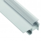 Preview: LED Profil-49 für Glasplatten 8 - 12 mm Stärke 2 m mit klarer Abdeckung für drei LED Streifen - Kopie