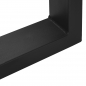 Preview: Tischgestell TAB Stahl schwarz matt Profil 80 x 40 mm