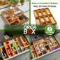 Preview: ORGA-BOX BAMBUS Schubladen Ordnungssystem stapelbar, 6 oder 12 teiliges Set, geölt