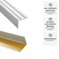 Preview: Treppenprofil 1000 x 25 x 18 mm, Kantenschutz selbstklebend aus Aluminium
