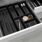 Mobile Preview: ORGA-BOX-2 Schubladeneinsätze Tiefe 462 mm für Nobilia Küchen Canvas-Struktur anthrazit