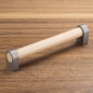 Preview: Möbelgriff OAK BA 192 mm Eisen / Holz lackiert JUNKER Design