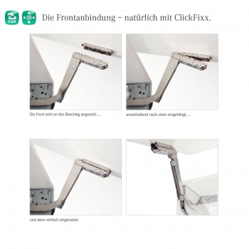 Kesseböhmer FREEswing H: 500 - 670 mm / 7,0 - 15,9 Kg Hochschwenkbeschlag