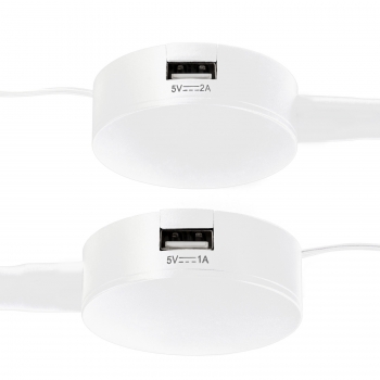 JUNKER Lighting LED Bettleuchte / Leseleuchte LUCE mit flexiblem Leuchtenarm, 2x USB Anschlüssen und Touchsensor