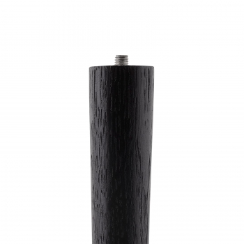 4er Set Möbelfüße QUERCIA Eiche massiv, schwarz lackiert, H 200 mm/konisch Ø 35/25 mm