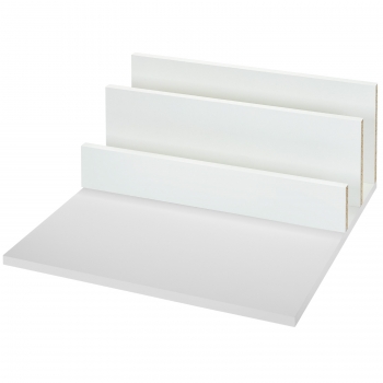 Spanplattenset Boden und Rückwand weiß passgenau für Schubladensystem JUNKER SLIM (Tiefe 500 / Korpusbreite 300 - 1200 mm)