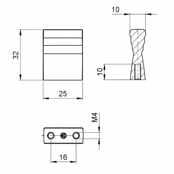 Möbelknopf CAN BA 16 mm Edelstahloptik matt JUNKER Design