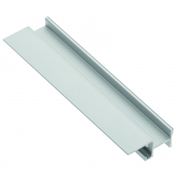 LED Profil-49 für Glasplatten 8 - 12 mm Stärke 2 m mit klarer Abdeckung für drei LED Streifen - Kopie