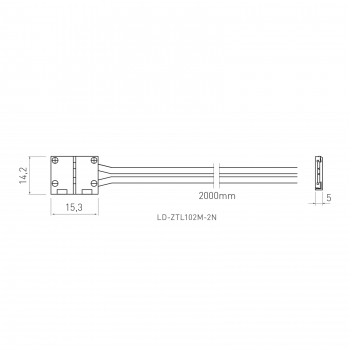 Verbindungskabel für 10 mm LED-Stripe FLASH (5630) 14,3 x 15,3 x 5 mm 2-polig