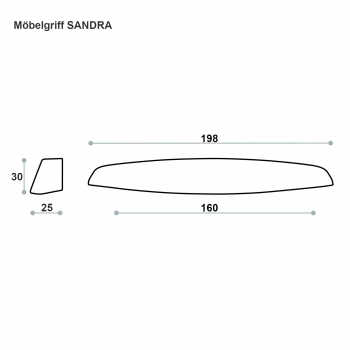 Möbelgriff SANDRA BA 160 mm