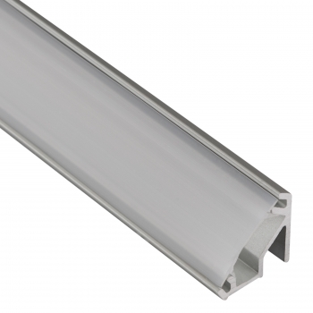 LED Profil-99 mit opaler Abdeckung 2000 x 15,7 x 15,8 mm Aluminium eloxiert für LED Streifen bis 10 mm Breite