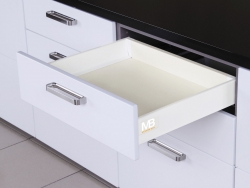 Modern Box Schubladensystem weiß Niedrig (84 mm) 250 - 550