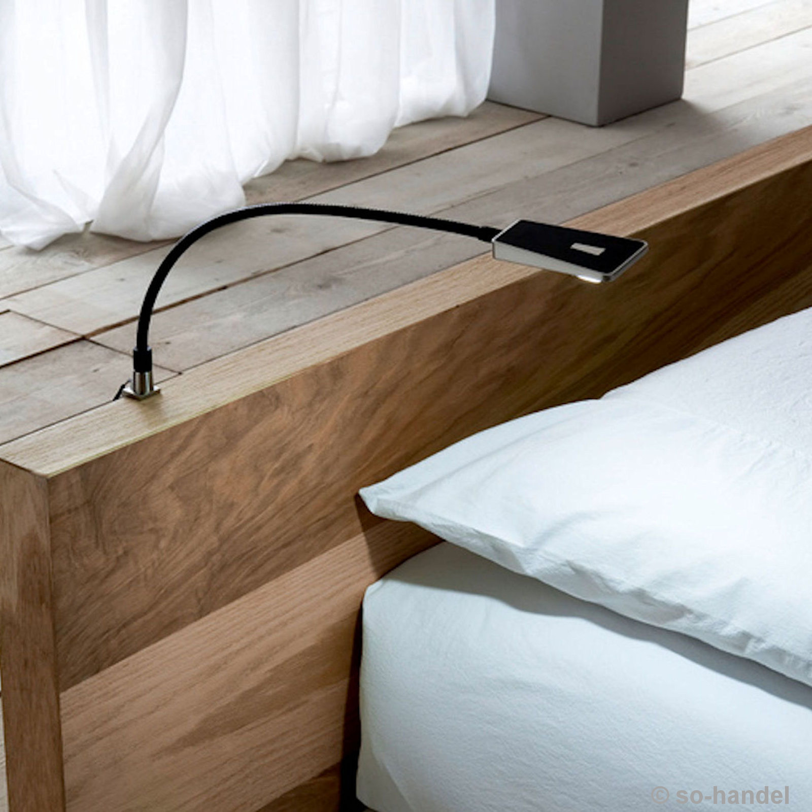 Frcolor 2 stücke LED Nachttischlampe Wand Flexible Schlauch LED Bett Leselampe für Haus Schlafzimmer Lesesaal mit Eu-stecker Schwarz