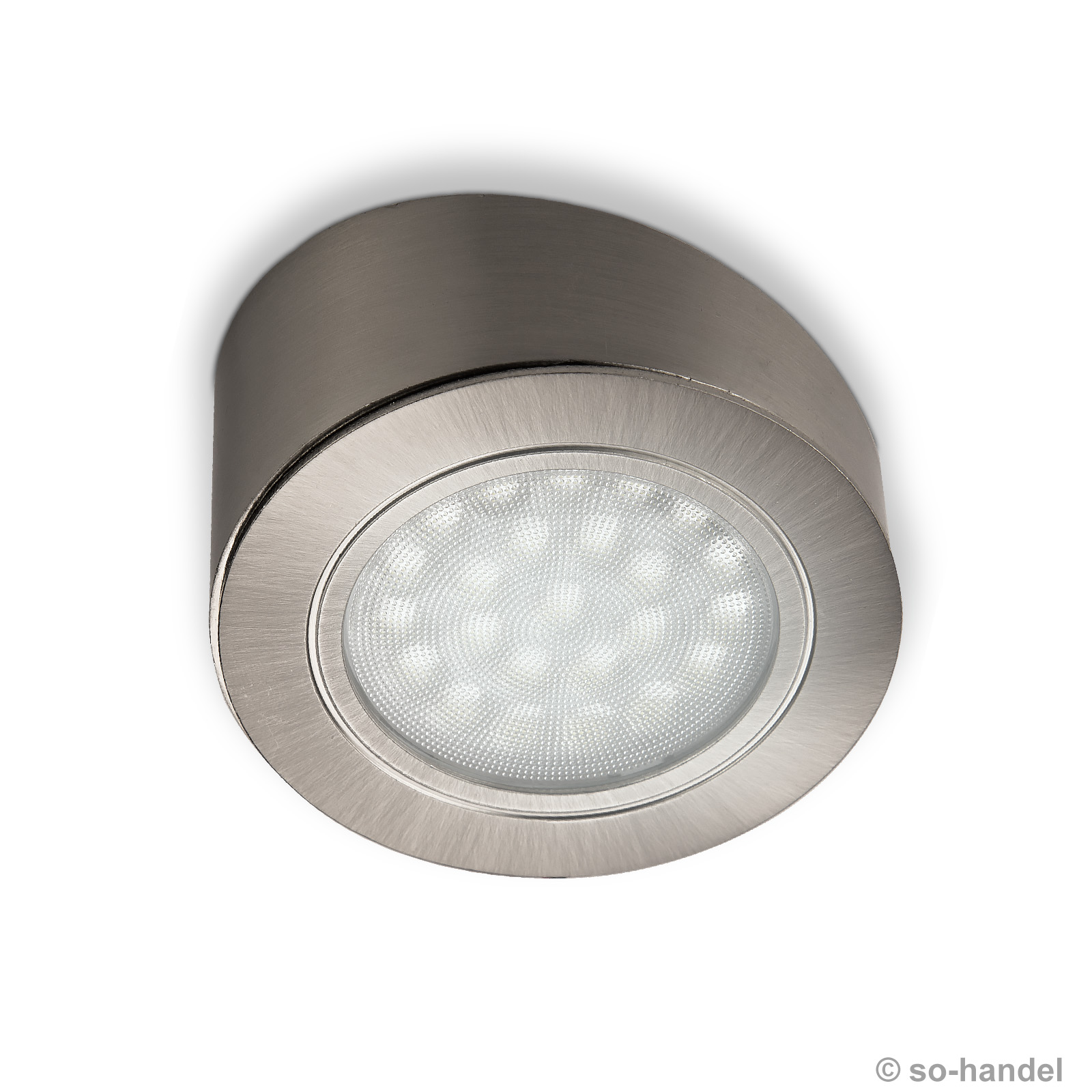 Leuchte Oval LED - Aufbau schräg Edelstahlfinish/kaltweiß