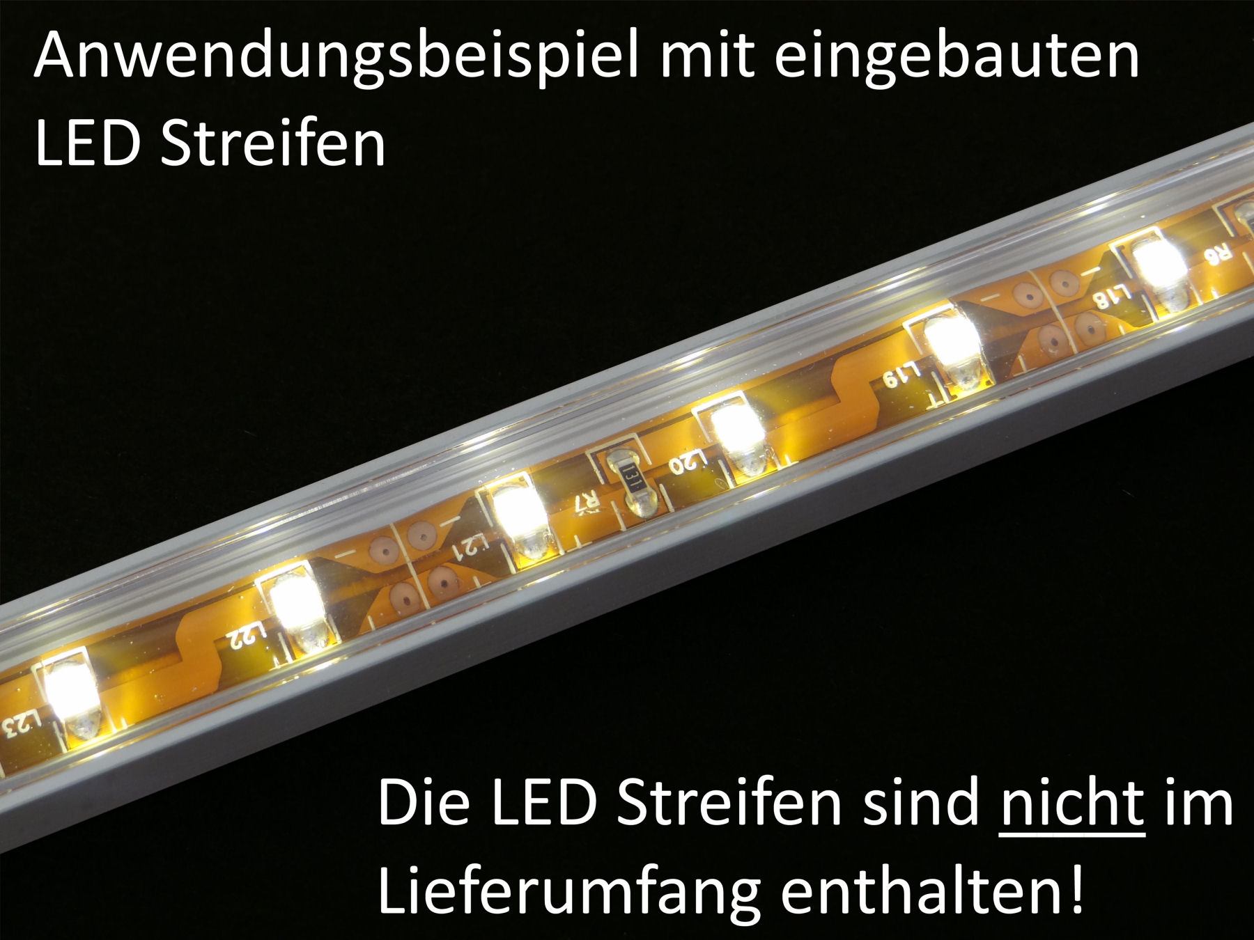 25 x SO-Tech LED Profil-11 Aluprofil mit klarer Abdeckung 2 m für LED Streifen 