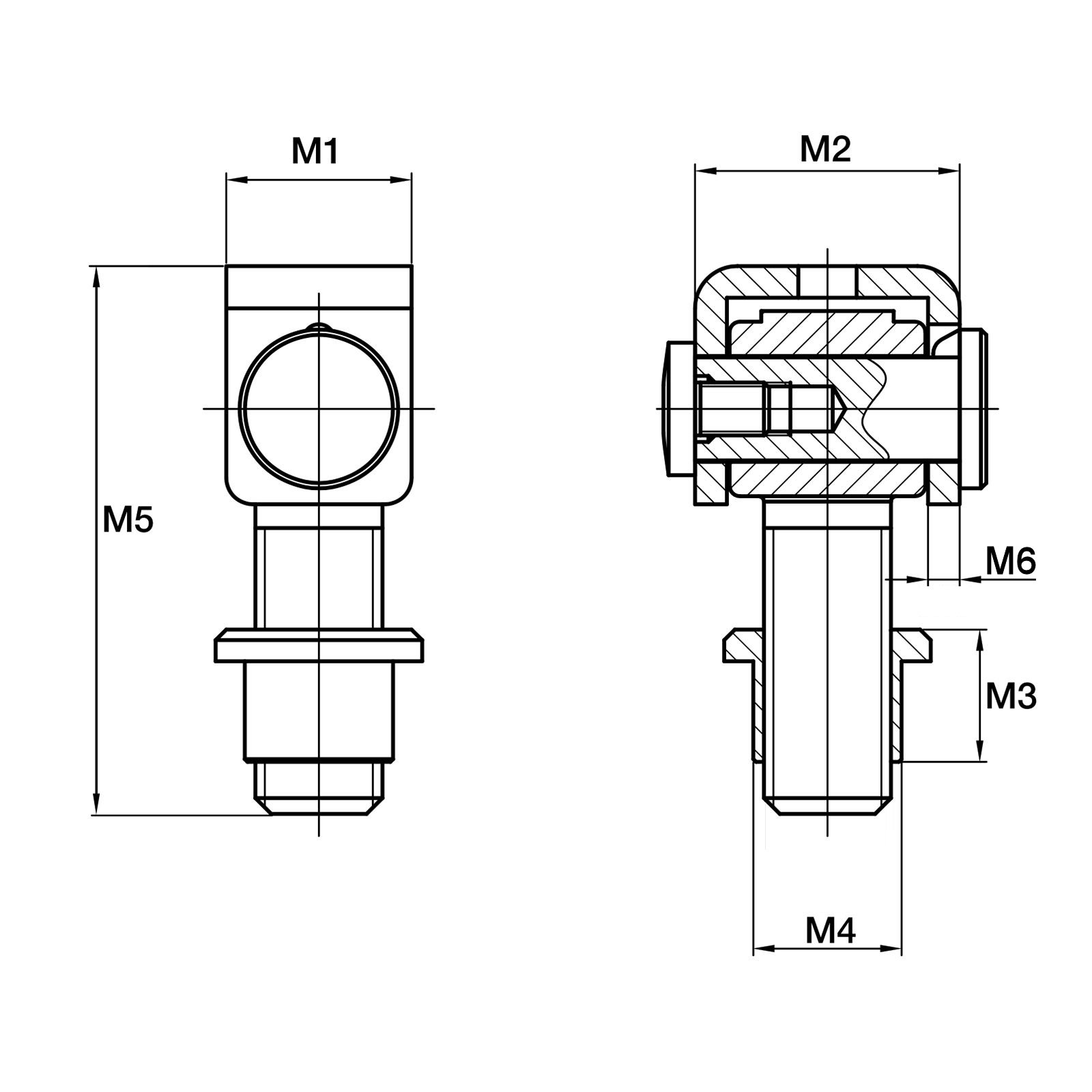 SO-TOOLS® Torscharnier M18 U 185 mm mit Anschweißlasche verstellbar Torangel Anschweißscharnier Konstruktionsscharnier