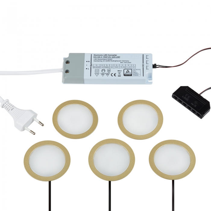 LED Möbeleinbauleuchte NUBE 2,5W / 12V /  warmweiß / neutralweiß inkl. 15W Transformator