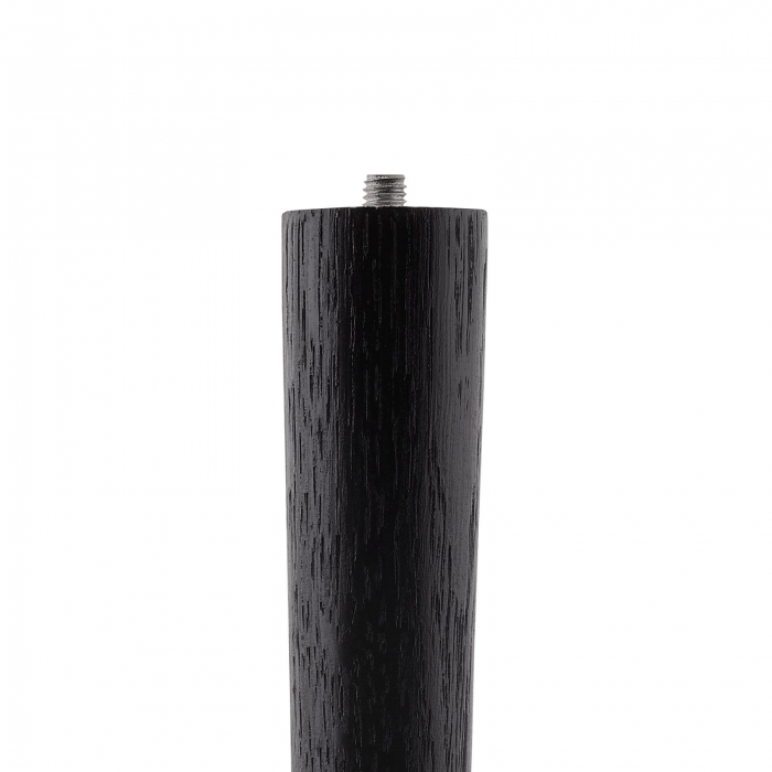 4er Set Möbelfüße QUERCIA Eiche massiv, schwarz lackiert, H 200 mm/konisch Ø 35/25 mm