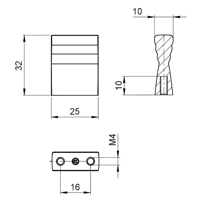 Möbelknopf CAN BA 16 mm Edelstahloptik matt JUNKER Design